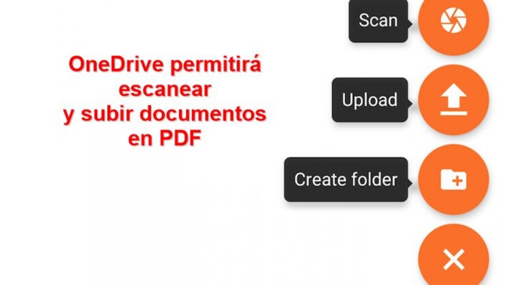 onedrive permitira escanear documentos y subirlos como pdf a la nube
