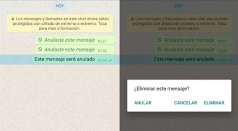 whatsapp permitira cancelar mensajes enviados por error